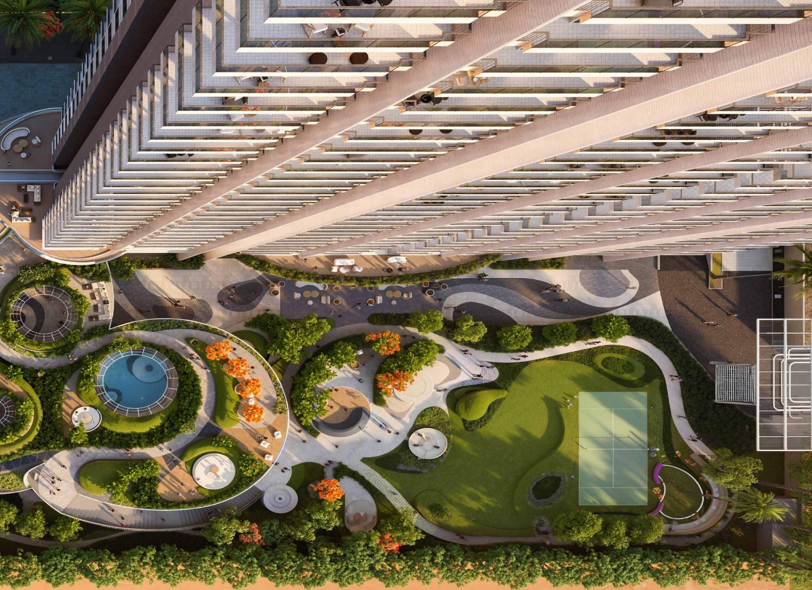 Elaira Residences clubhouse pool deck